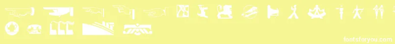 Decodingbats1 Font – White Fonts on Yellow Background