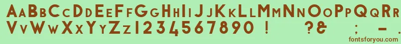 Vulpes Font – Brown Fonts on Green Background