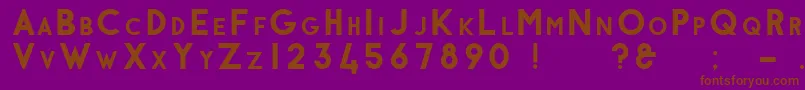 Vulpes-Schriftart – Braune Schriften auf violettem Hintergrund