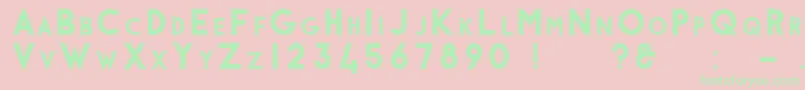 Vulpes Font – Green Fonts on Pink Background