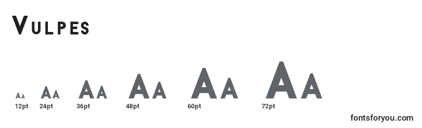 Vulpes Font Sizes