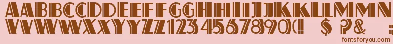 AtlasDecoA Font – Brown Fonts on Pink Background