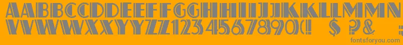 AtlasDecoA-Schriftart – Graue Schriften auf orangefarbenem Hintergrund