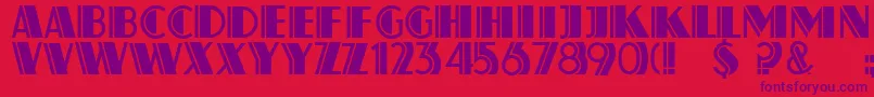 AtlasDecoA Font – Purple Fonts on Red Background