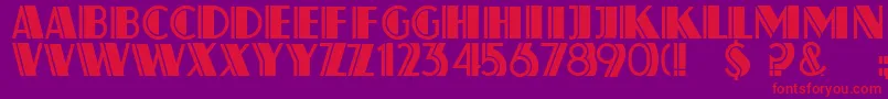 AtlasDecoA Font – Red Fonts on Purple Background