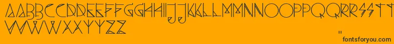 Czcionka AmboFreeTtfFontByLoosyD4wz0ug – czarne czcionki na pomarańczowym tle