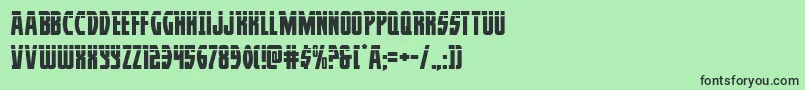 フォントProwlerlas – 緑の背景に黒い文字