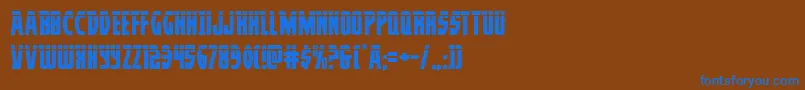 Шрифт Prowlerlas – синие шрифты на коричневом фоне