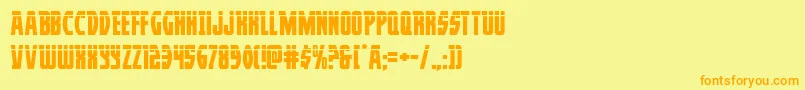 Prowlerlas Font – Orange Fonts on Yellow Background