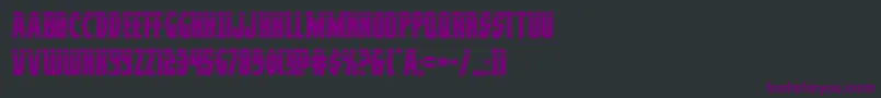 Prowlerlas-Schriftart – Violette Schriften auf schwarzem Hintergrund