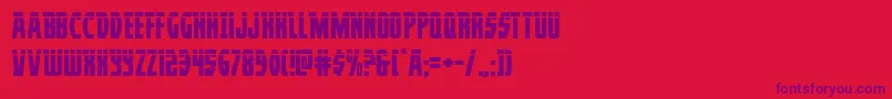 フォントProwlerlas – 赤い背景に紫のフォント