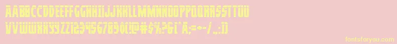 Шрифт Prowlerlas – жёлтые шрифты на розовом фоне