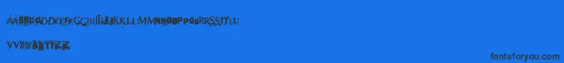 フォントTerror2005 – 黒い文字の青い背景