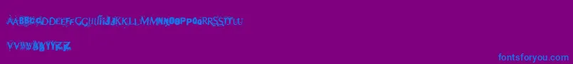Terror2005 Font – Blue Fonts on Purple Background