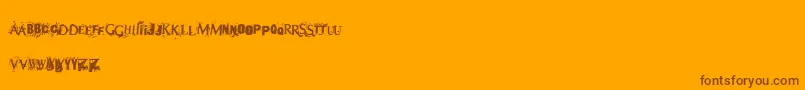 フォントTerror2005 – オレンジの背景に茶色のフォント