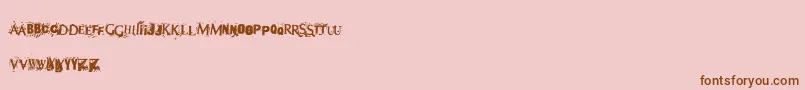 フォントTerror2005 – ピンクの背景に茶色のフォント