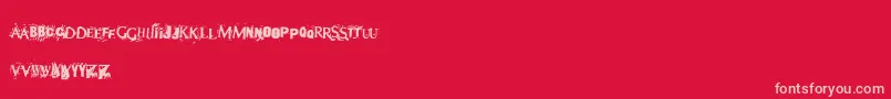 フォントTerror2005 – 赤い背景にピンクのフォント