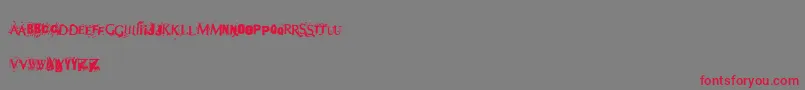 Terror2005 Font – Red Fonts on Gray Background
