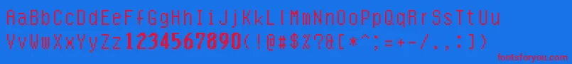 Quarlow Font – Red Fonts on Blue Background