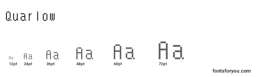 Quarlow Font Sizes