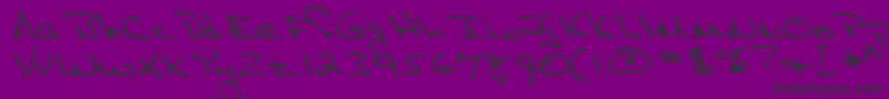 Lehn087-fontti – mustat fontit violetilla taustalla