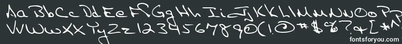 Шрифт Lehn087 – белые шрифты на чёрном фоне