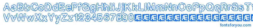 PixelKrudBrk-Schriftart – Blaue Schriften