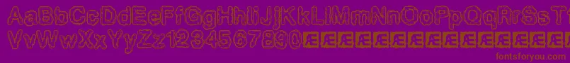 PixelKrudBrk Font – Brown Fonts on Purple Background