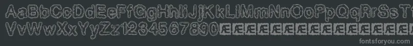 PixelKrudBrk Font – Gray Fonts on Black Background