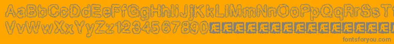 PixelKrudBrk Font – Gray Fonts on Orange Background