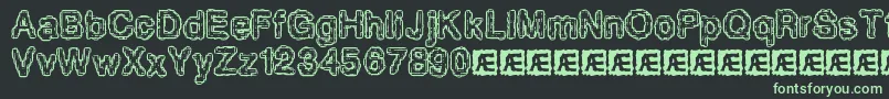 PixelKrudBrk Font – Green Fonts on Black Background