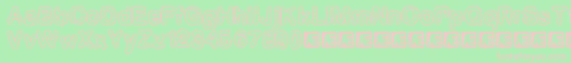 PixelKrudBrk Font – Pink Fonts on Green Background