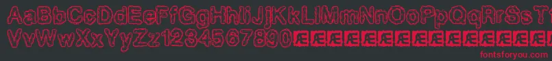 fuente PixelKrudBrk – Fuentes Rojas Sobre Fondo Negro