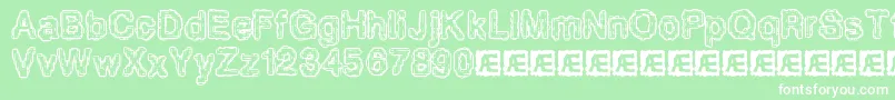 PixelKrudBrk Font – White Fonts on Green Background