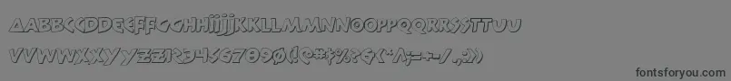 300TrojansShadow Font – Black Fonts on Gray Background