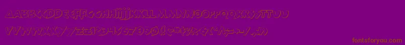 300TrojansShadow-Schriftart – Braune Schriften auf violettem Hintergrund