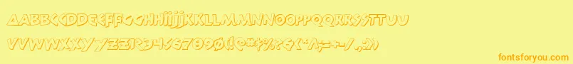 300TrojansShadow Font – Orange Fonts on Yellow Background