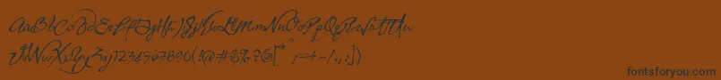 Police YankeeGhostsBb – polices noires sur fond brun