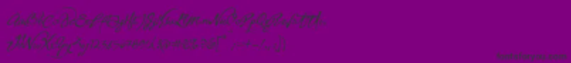 YankeeGhostsBb-Schriftart – Schwarze Schriften auf violettem Hintergrund