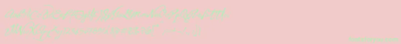 YankeeGhostsBb Font – Green Fonts on Pink Background