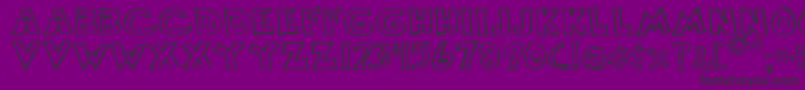 Scrawllege Font – Black Fonts on Purple Background