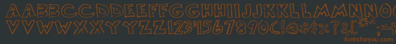 Scrawllege Font – Brown Fonts on Black Background