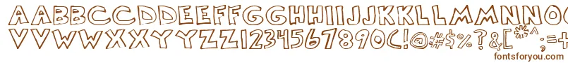 Scrawllege Font – Brown Fonts on White Background