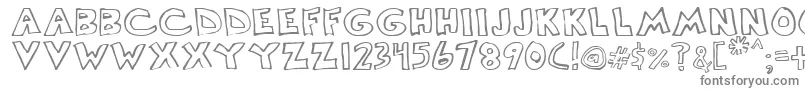 Scrawllege-Schriftart – Graue Schriften auf weißem Hintergrund