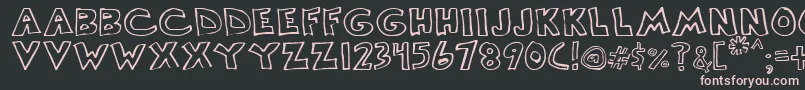 Scrawllege Font – Pink Fonts on Black Background