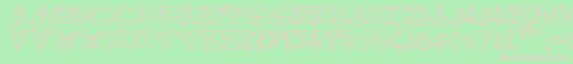 Scrawllege Font – Pink Fonts on Green Background