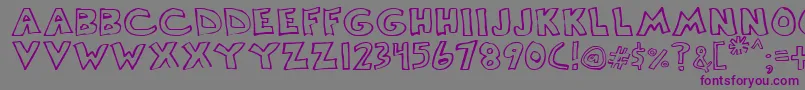 Scrawllege Font – Purple Fonts on Gray Background