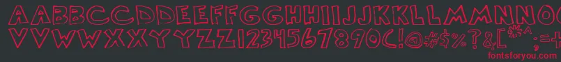 Scrawllege Font – Red Fonts on Black Background