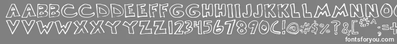 フォントScrawllege – 灰色の背景に白い文字