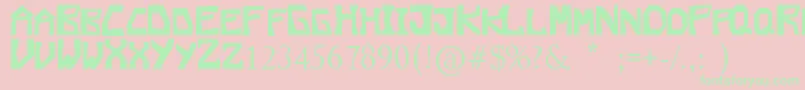 Valparaletra Font – Green Fonts on Pink Background